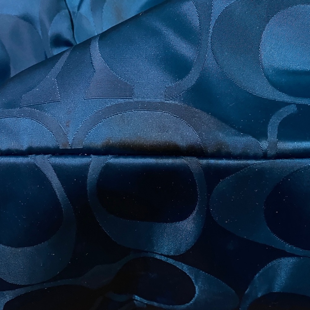 Coach Teal diaper bag - Picture 7 of 8